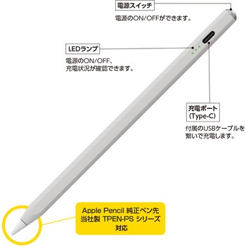 iPad専用充電式タッチペン ナカバヤシ