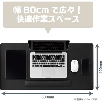 リストレスト付きPUレザーデスクマット ナカバヤシ