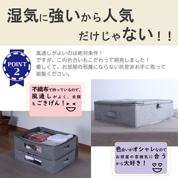 ベッド下収納用インナーBOX2個セット AIS (エイ・アイ・エス)