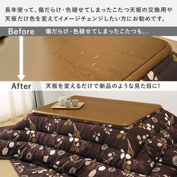 こたつ天板のみ 120 × 80 cm 天板単品 取替え天板 交換用 UV塗装 萩原