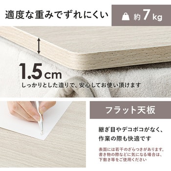 こたつ天板 のみ 長方形 80 × 80 cm[リバーシブル天板] 萩原