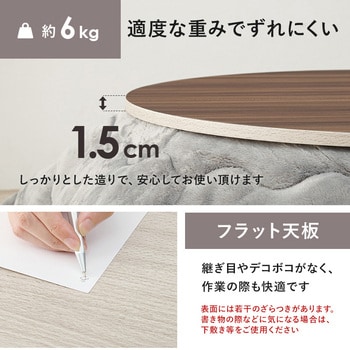 こたつ天板 のみ 円形 直径80 cm[リバーシブル天板] 萩原