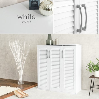 ルーバー扉 シューズラック 2点 セット 幅 89 cm 大容量 萩原