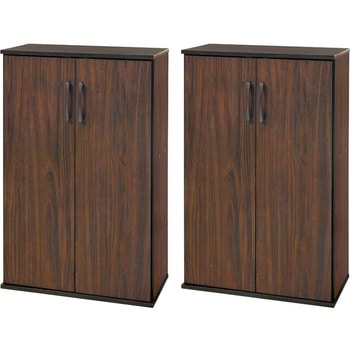 フラット 扉 シューズラック 2点 セット 幅 60 cm 大容量 萩原