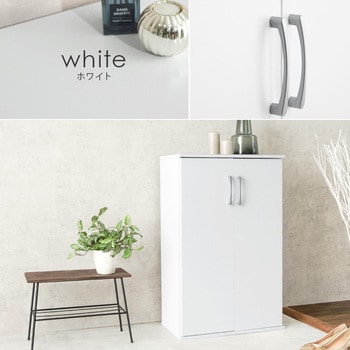 フラット 扉 シューズラック 2点 セット 幅 60 cm 大容量 萩原