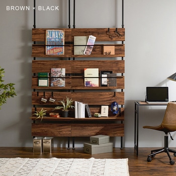 突っ張り式 マガジンラック 選べる 幅 80 cm / 60 cm 天井 突っ張り 棚 萩原