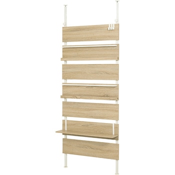 突っ張り式 マガジンラック 選べる 幅 80 cm / 60 cm 天井 突っ張り 棚 萩原