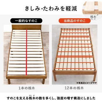 ベッド すのこベッド スタンダード 頑丈 タイプ 【 約3分で組立完了 】 工具不要 & ネジ 無し シングル  耐荷重 350kg 萩原