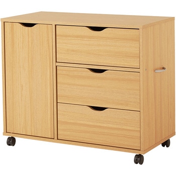 チェスト サイドボード 幅 80 cm 収納 扉付き 引き出し 3段 おしゃれ 木製 大容量 シンプル 萩原