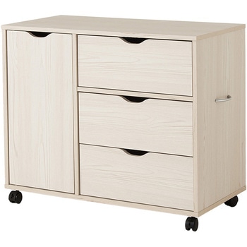 チェスト サイドボード 幅 80 cm 収納 扉付き 引き出し 3段 おしゃれ 木製 大容量 シンプル 萩原