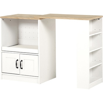 伸縮可能 キッチンカウンター 炊飯器ラック ( スライド棚 幅 73.5 ～ 121.5 cm ) 萩原