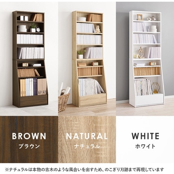 1cm 刻みで調節できる 本棚 大容量 【 選べるサイズ 幅60 / 幅90 cm 】ハイタイプ 薄型 省スペース 萩原