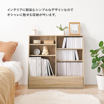 1cm 刻みで調節できる 本棚 大容量 【 選べるサイズ 幅60 / 幅90 cm 】ハイタイプ 薄型 省スペース 萩原