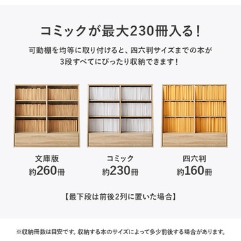 1cm 刻みで調節できる 本棚 大容量 【 選べるサイズ 幅60 / 幅90 cm 】ハイタイプ 薄型 省スペース 萩原