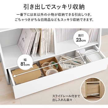 1cm 刻みで調節できる 本棚 大容量 【 選べるサイズ 幅60 / 幅90 cm 】ハイタイプ 薄型 省スペース 萩原