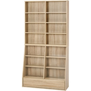 1cm 刻みで調節できる 本棚 大容量 【 選べるサイズ 幅60 / 幅90 cm 】ハイタイプ 薄型 省スペース 萩原