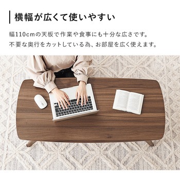 引き出し付き ローテーブル 幅 110 cm 萩原