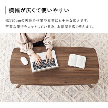 引き出し 中棚 付き ローテーブル 幅110cm 萩原