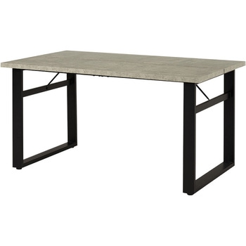 ダイニングテーブル 単品 スチール ロの字脚 ヴィンテージスタイル 幅 138 cm 4人用 萩原