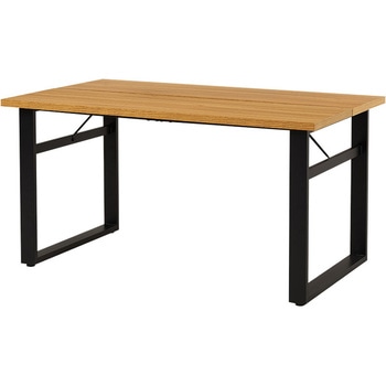 ダイニングテーブル 単品 スチール ロの字脚 ヴィンテージスタイル 幅 138 cm 4人用 萩原