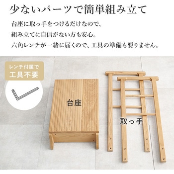 手すり付き 玄関踏み台 選べる3サイズ 幅 67 / 74 / 97 cm 萩原