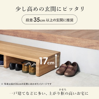 手すり付き 玄関踏み台 選べる3サイズ 幅 67 / 74 / 97 cm 萩原