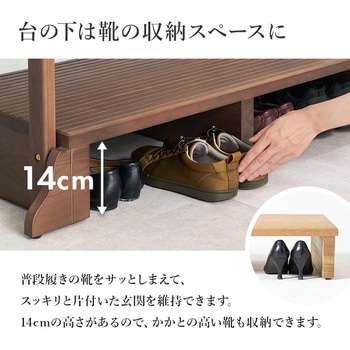 手すり付き 玄関踏み台 選べる3サイズ 幅 67 / 74 / 97 cm 萩原