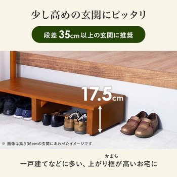 手すり付き 玄関 踏み台 選べる2サイズ ( 幅 70 / 100 cm) 萩原