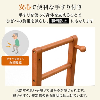 手すり付き 玄関 踏み台 選べる2サイズ ( 幅 70 / 100 cm) 萩原