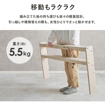 コンセント付き 後付け ヘッドボード 宮棚 選べる 4サイズ (  セミシングルショート / シングル / セミダブル / ダブル ) 萩原