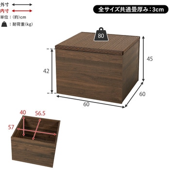 4サイズから選べる 収納付き ユニット畳 小上がり 畳 萩原