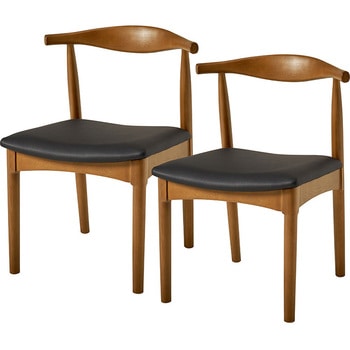 ダイニングチェア 2脚 セット アッシュ 無垢材  選べる3タイプ×4カラー 完成品 萩原