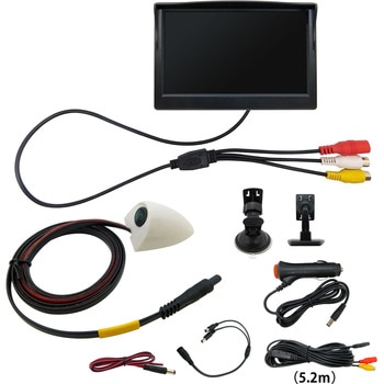 200 万画素 5インチLCDサイドカメラセット 左用 白 ブロードウォッチ