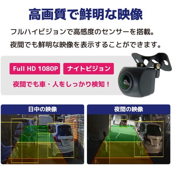 AI 機能付 ルームミラー取付型 7インチLCD  バックカメラセット ブロードウォッチ