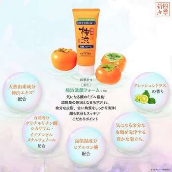 四季折々 薬用 柿渋 洗顔フォーム 熊野油脂