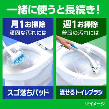 スクラビングバブル取り替え式トイレ用スポンジクリーナースゴ落ちパッド ジョンソン