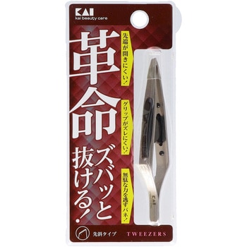 キャッチャー毛抜き(先斜) - 貝印
