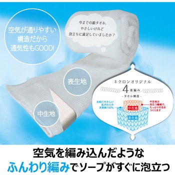 あわあみ ボディタオル エアコット キクロン