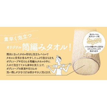 あわまみれ ボディタオル ラーザ キクロン