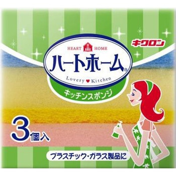 ハートホーム キッチンスポンジ3P キクロン