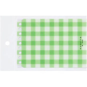 ミニサイズくるっとリング表紙チェック柄緑 マルマン