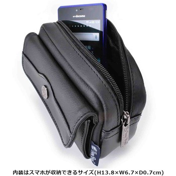 Troy Bros シュリンク ベツトポーチ横 7010 ブラック Troy Bros