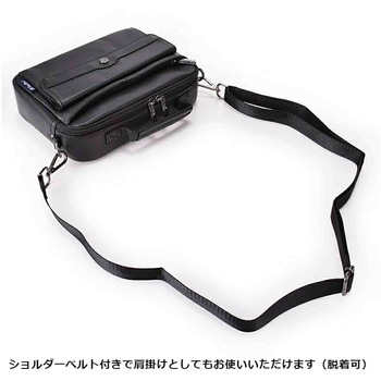 Troy Bros シュリンク 横ショルダーバッグL 7014 ブラック - Troy Bros