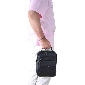 Troy Bros シュリンク 縦ショルダーバッグL 7015 ブラック Troy Bros