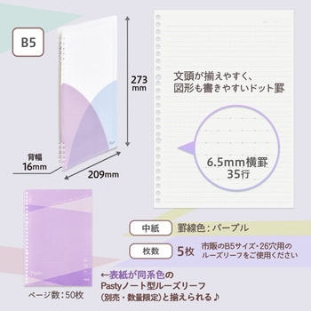 ルーズリーフバインダー リングタイプ パスティ Pasty プラス