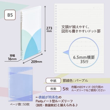 ルーズリーフバインダー リングタイプ パスティ Pasty プラス