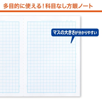 カレッジアニマル みんなの学習ノート セミB5 5mm方眼 中心リーダー入 日本ノート