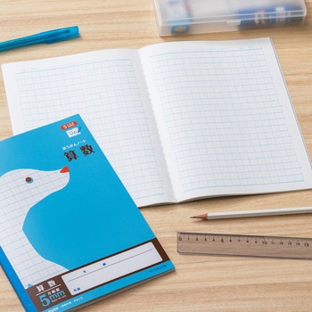 カレッジアニマル みんなの学習ノート セミB5 算数 5mm方眼 中心リーダー入 日本ノート