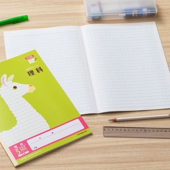 カレッジアニマル みんなの学習ノート A4 理科 5mm 中心リーダー入 日本ノート