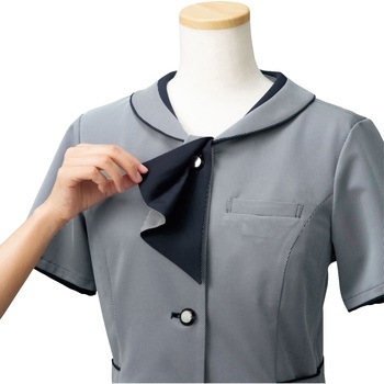 ニットオーバーブラウス/リボン付・ホルダーループ付 フォーク(Nuovo)